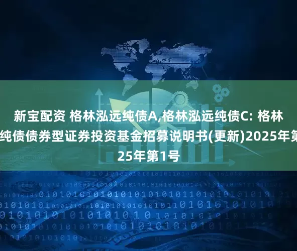 新宝配资 格林泓远纯债A,格林泓远纯债C: 格林泓远纯债债券型证券投资基金招募说明书(更新)2025年第1号