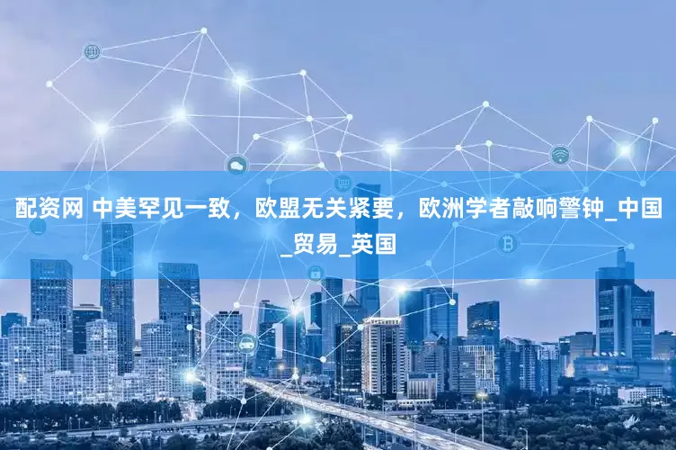 配资网 中美罕见一致，欧盟无关紧要，欧洲学者敲响警钟_中国_贸易_英国